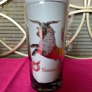 Vintage Federal Zodiac “Taurus” Smoked Highball